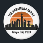 Aimant Tokyo Japon Sunset vacances personnalisées<br><div class="desc">Skyline Tokyo Japon personnalisé aux magnets couchers de soleil pour vos vacances dans cette métropole cool. N'oubliez jamais votre voyage avec ce souvenir de citadins customisé.</div>