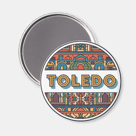 Aimant Toledo Espagne Alcazar Travel (Recto/Verso)