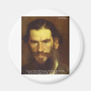 Aimant Tolstoï "Changez-vous" Citation de sagesse Cadeaux
