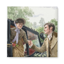 Tom aidant Mary sortir d'un carrosse