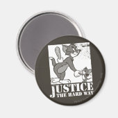 Aimant Tom et Jerry Justice à l'envers (Recto/Verso)
