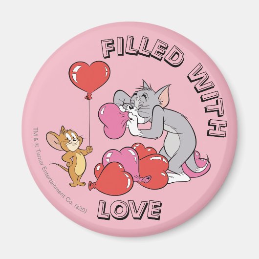 Aimant Tom & Jerry Inflate Valentine Heart Ballons (Devant)