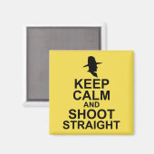 Aimant Tom Mix Gardez le calme et tirez droit (Recto/Verso)