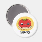 Aimant Tomates Drôle Tomate Avec Jeu D'Orteils (Recto/Verso)