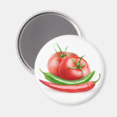 Aimant Tomates et poivrons (Recto/Verso)