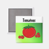 Aimant Tomates rouges juteuses (Recto/Verso)