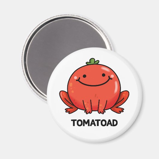 Aimant Tomatoad Funny Tomato Toc Pun (Recto/Verso)