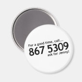 Aimant Tommy Tutone 867 5309 (Recto/Verso)