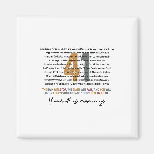 Aimant Ton 41 vient Dieu foi chrétienne (Devant)