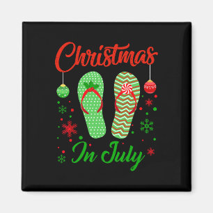 Aimant Tongs de Noël en Juillet Vacances d'été drôles