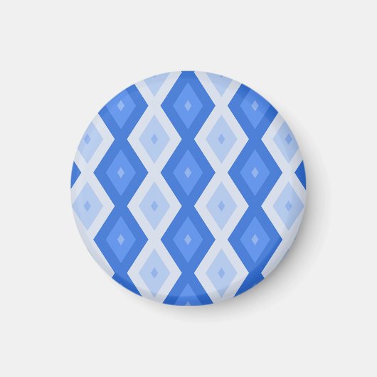 Aimant Tons de motif de diamant bleu (Devant)