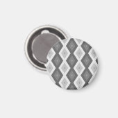 Aimant Tons de motif de diamant gris (Recto/Verso)