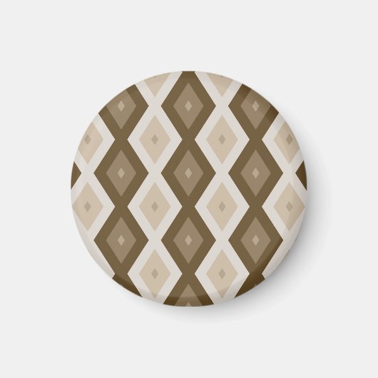 Aimant Tons de motif diamant brun (Devant)