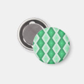 Aimant Tons de motif diamant vert (Recto/Verso)
