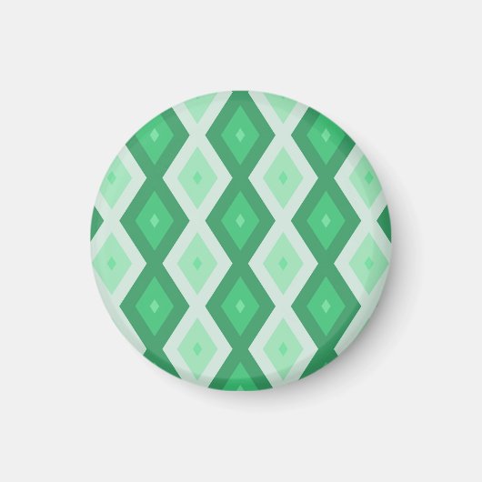 Aimant Tons de motif diamant vert (Devant)