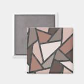 Aimant Tons de motif en vitrail marron (Recto/Verso)