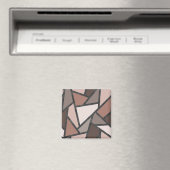 Aimant Tons de motif en vitrail marron (In Situ (Lave-vaisselle))