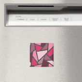 Aimant Tons de motif en vitrail rose (In Situ (Lave-vaisselle))