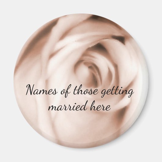 Aimant Tons de rose rouge mariage (Devant)