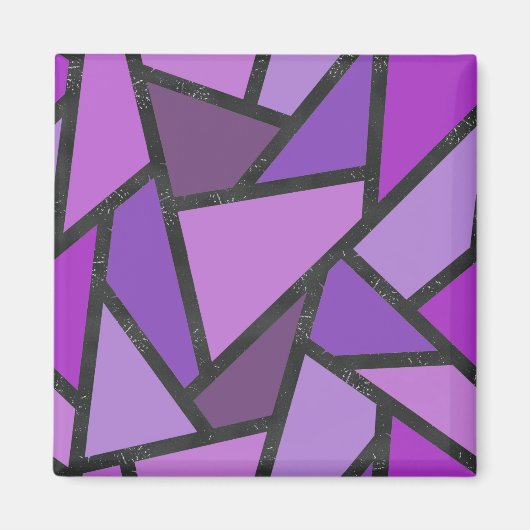 Aimant Tons de vitrail violet motif (Devant)
