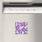 Aimant Tons du motif en vitrail lilas (In Situ (Lave-vaisselle))