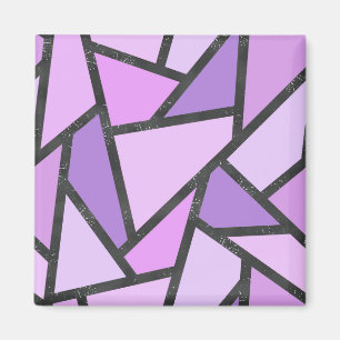 Aimant Tons du motif en vitrail lilas
