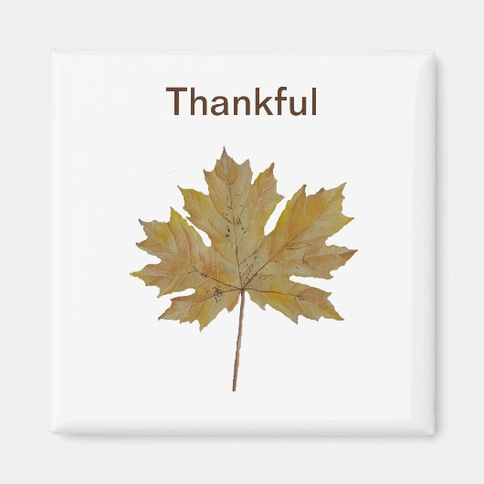 Aimant Tons feuille d'érable, brun et or (Devant)