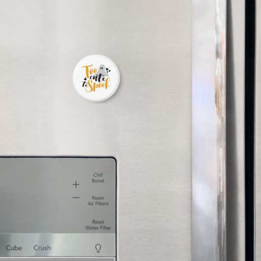 Aimant Too Cute To Spook Ghost Halloween Funny Hoodie (In situ (réfrigérateur))