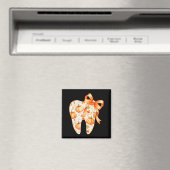 Aimant Tooth Coquette Bow Dentist Thanksgiving Dental Ist (In Situ (Lave-vaisselle))