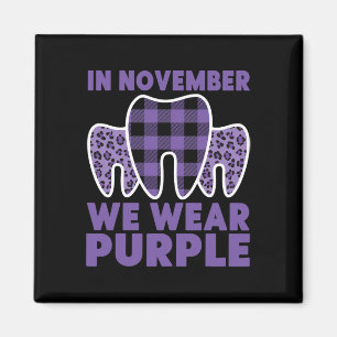 Aimant Tooth en novembre nous portons Purple Alzheimer
