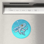 Aimant Toothy Grin Cartoon Shark (In Situ (Lave-vaisselle))