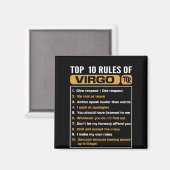 Aimant Top 10 des règles de Virgo, Funny Virgo Facts, Zod (Recto/Verso)
