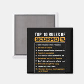 Aimant Top 10 rules of Scorpio, Funny Scorpio Facts, Zodi (Recto/Verso)