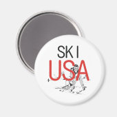 Aimant TOP Ski USA (Recto/Verso)