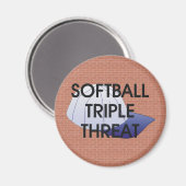 Aimant Top Softball triple menace (Recto/Verso)