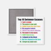 Aimant Top Ten Swimmers Excusent (Recto/Verso)