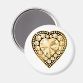 Aimant Topaz Gem Heart (Recto/Verso)