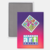 Aimant Topeka Art Guild & QR Code (Recto/Verso)