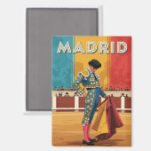 Aimant Torero de Madrid Espagne Voyage (Recto/Verso)