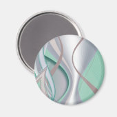 Aimant Tornade Abstraite à la menthe de chocolat (Recto/Verso)