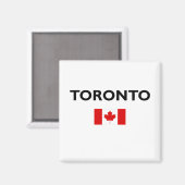 Aimant Toronto Canada Drapeau canadien Couleur claire (Recto/Verso)