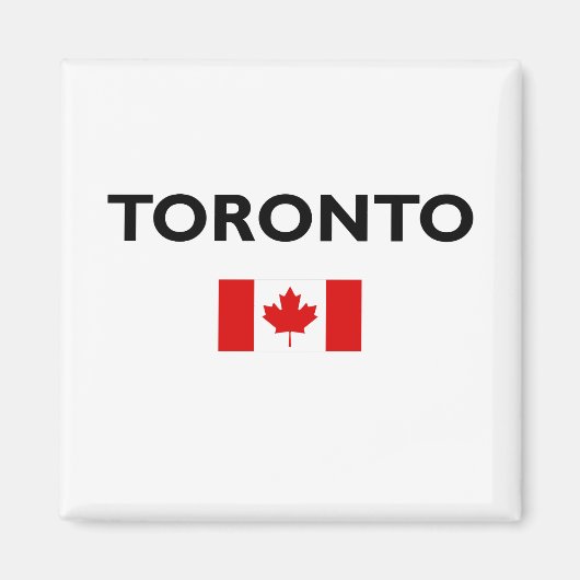 Aimant Toronto Canada Drapeau canadien Couleur claire (Devant)