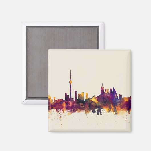 Aimant Toronto Canada Skyline (Recto/Verso)