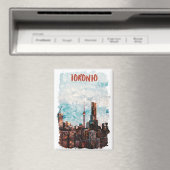 Aimant Toronto Canada Skyline Silhouette (In Situ (Lave-vaisselle))