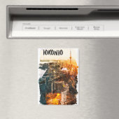 Aimant Toronto Canada Sunset Skyline Silhouette (In Situ (Lave-vaisselle))