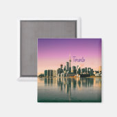 Aimant Toronto Capitale de l'Ontario Canada City Skyline (Recto/Verso)