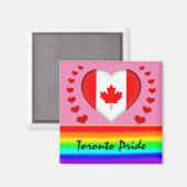 Aimant Toronto Pride & Hearts & Rainbow Flag / Love (Recto/Verso)