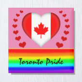 Aimant Toronto Pride & Hearts & Rainbow Flag / Love
