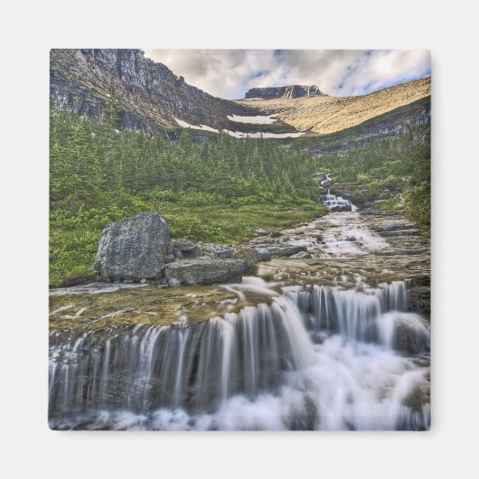 Aimant Torrent en cascade, Parc national de Glacier, (Devant)