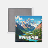 Aimant Torres Del Paine Chili (Recto/Verso)